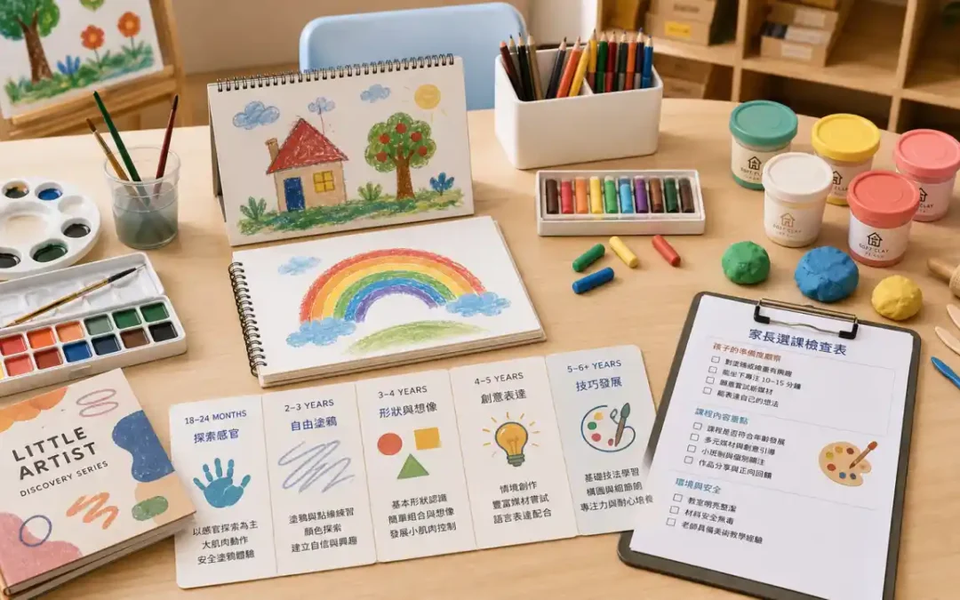 幼兒美術幾歲開始兒童美術課決策情境示意圖