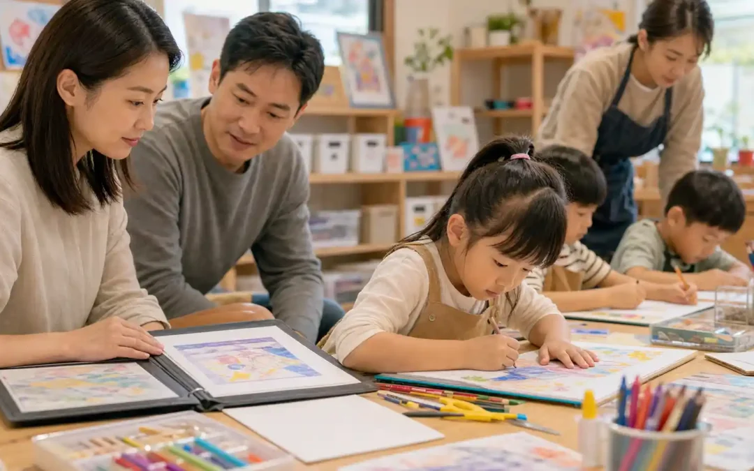 畫畫班 費用兒童美術課決策情境示意圖