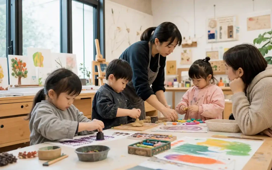 幼兒美術課程設計兒童美術課決策情境示意圖